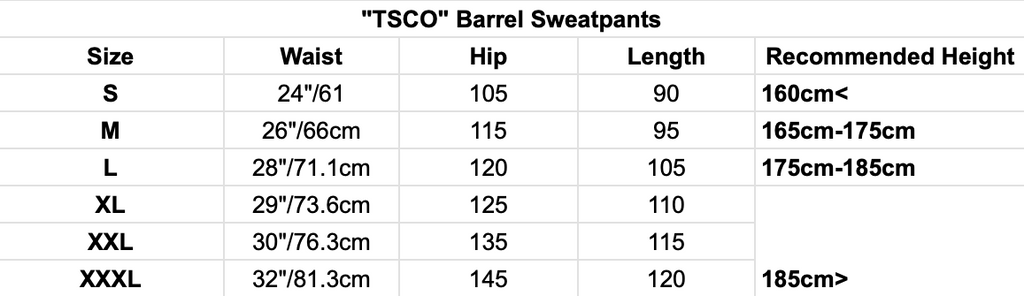 Project TSCO Barrel Sweatpants