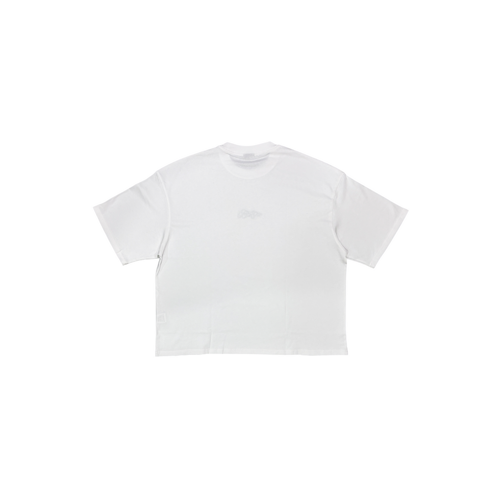 Project "TSCO" White Crop Boxy Tee