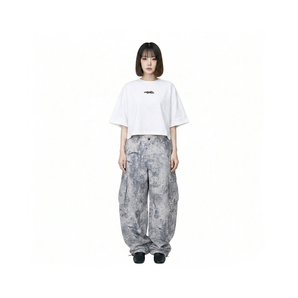 Project "TSCO" White Crop Boxy Tee